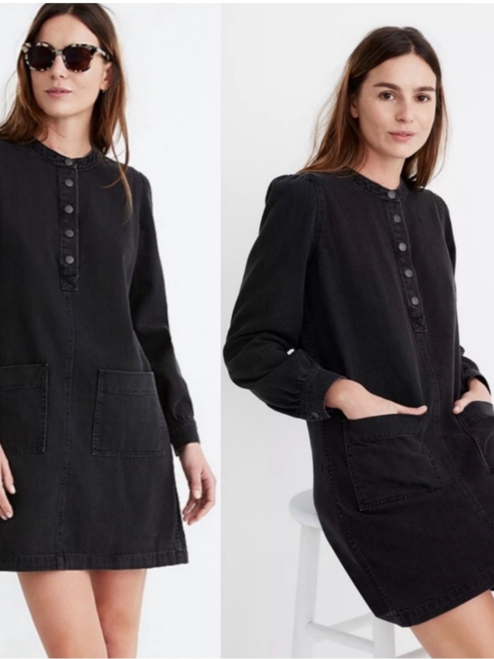 Madewell black denim Dress